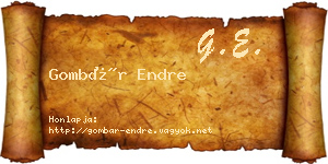 Gombár Endre névjegykártya