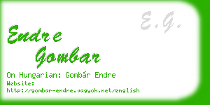 endre gombar business card